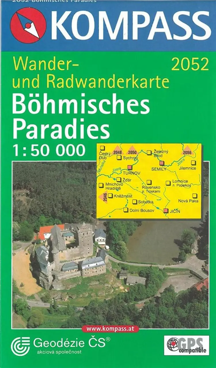 Böhmisches Paradis (Cesky Raj), Kompass Wander- u. Radwanderkarte 2052