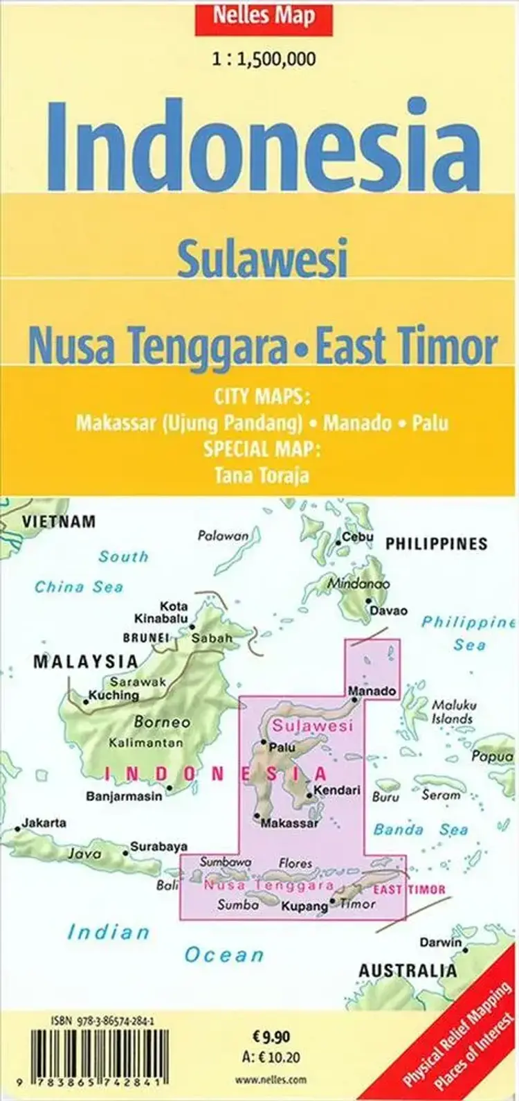Nelles Map Indonesia: Sulawesi, Nusa Tenggara, East Timor af Nelles Verlag
