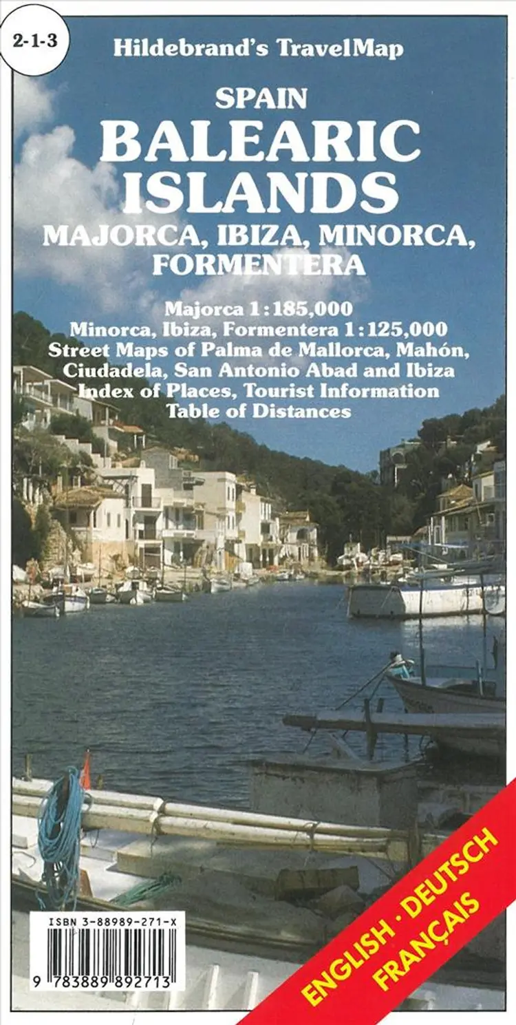 Balearic Islands - Majorca, Ibiza, Minorca, Formentera, Hildebrand's Travel Map