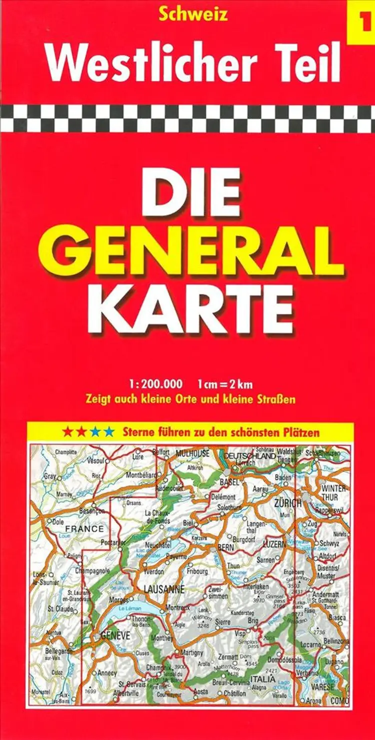 Schweiz Generalkarte Blad 1: Schweiz- Westlicher Teil