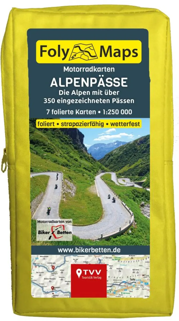 Alpenpässe: Die Alpen mit über 350 eingezeichneten Pässen af Foly Maps