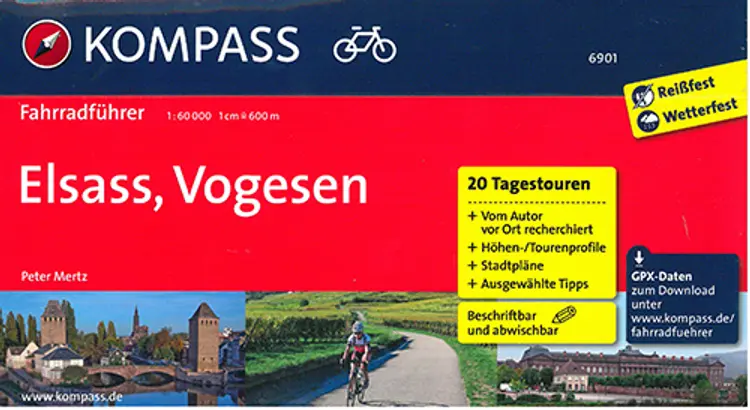 Kompass Fahrradführer 6901: Elsass, Vogensen af Peter Mertz