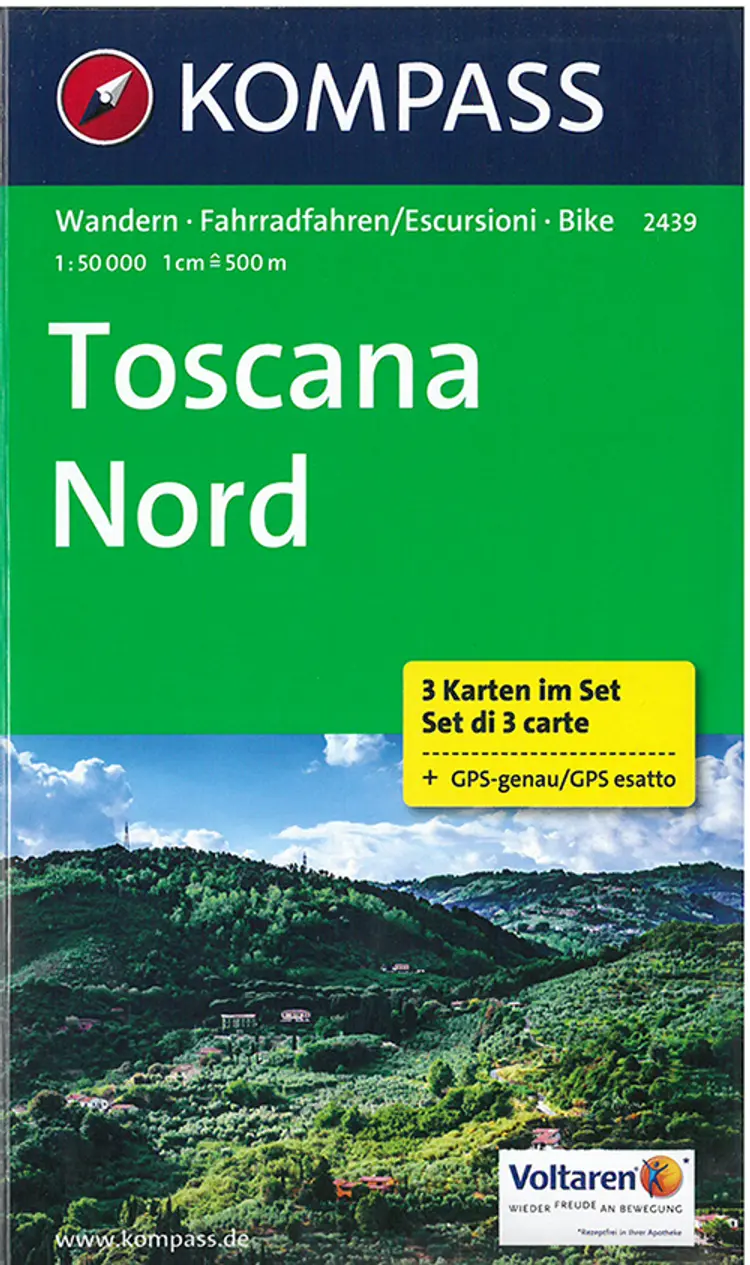 Toscana Nord, Kompass Hiking & Cycling map 2439