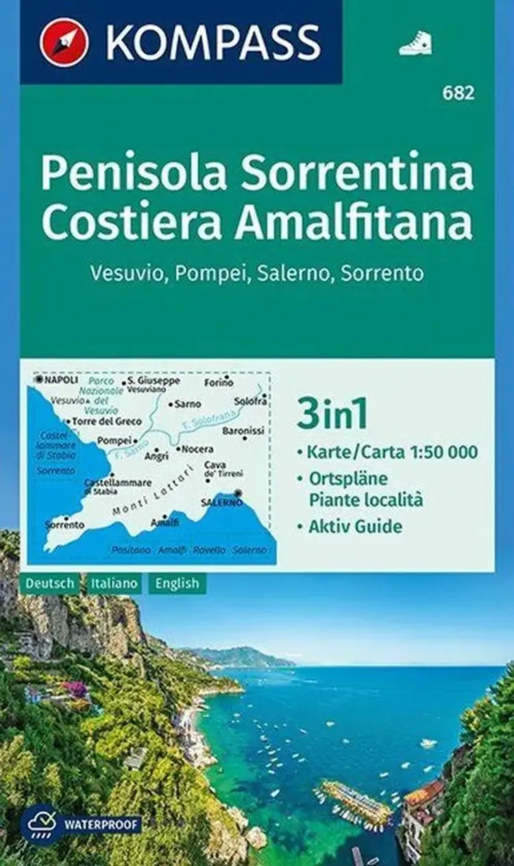 Penisola Sorrentina Costiera Amalfitana: Vesuvio, Pompei, Salerno, Sorrento af Mair-Dumont/Kompass
