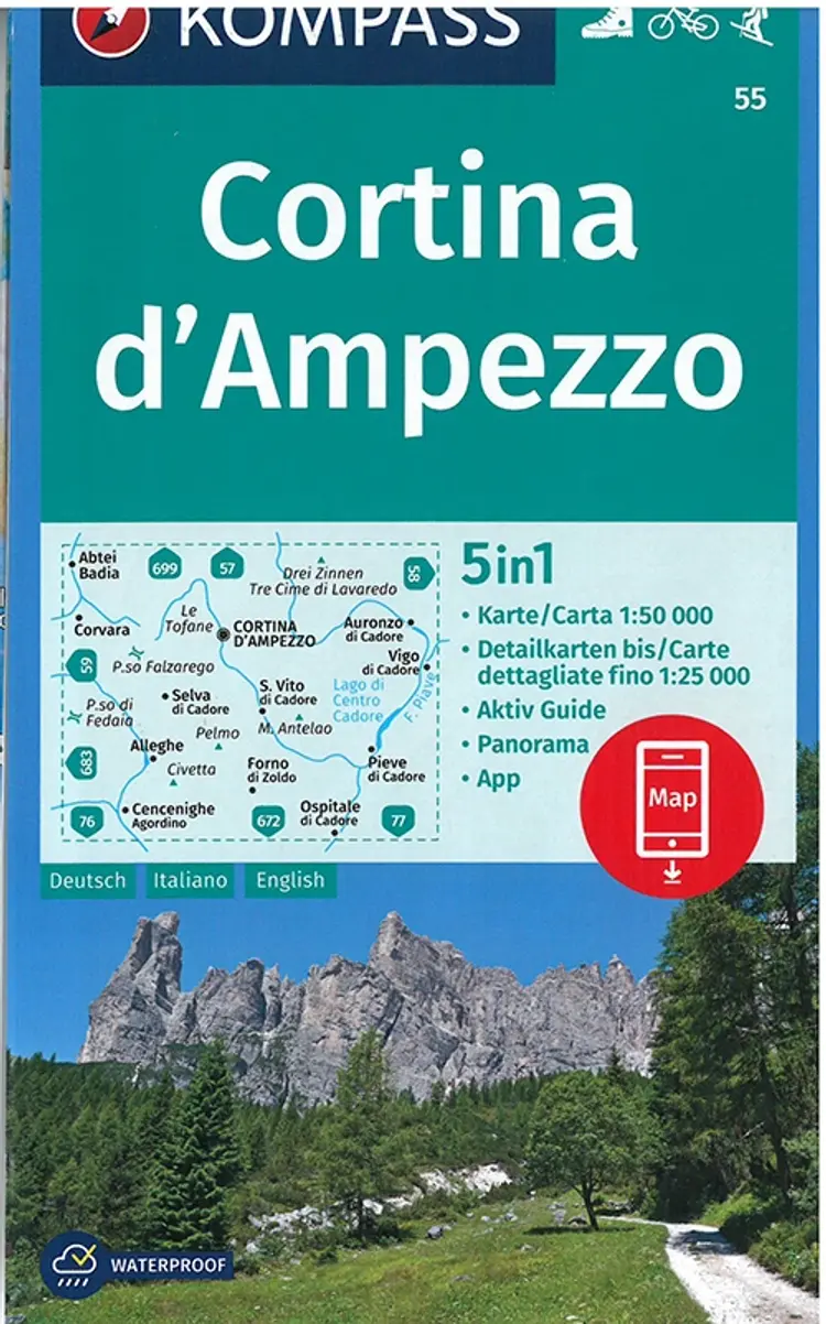 Cortina d'Ampezzo af Mair-Dumont/Kompass