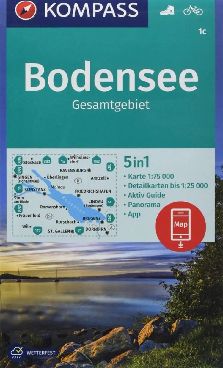Bodensee Gesamtgebiet af Mair-Dumont/Kompass
