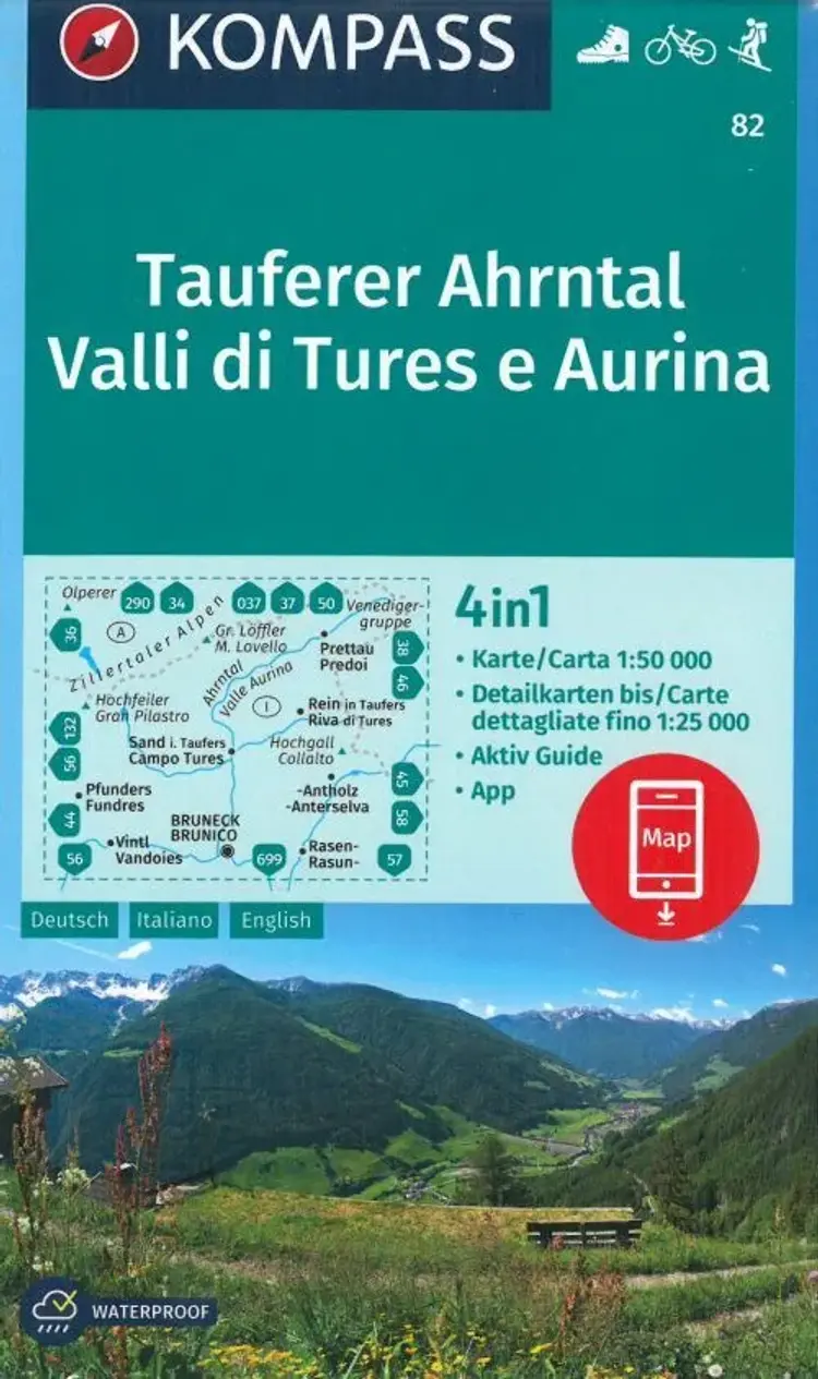 Tauferer Ahrntal Valli di Tures e Aurina af Mair-Dumont/Kompass
