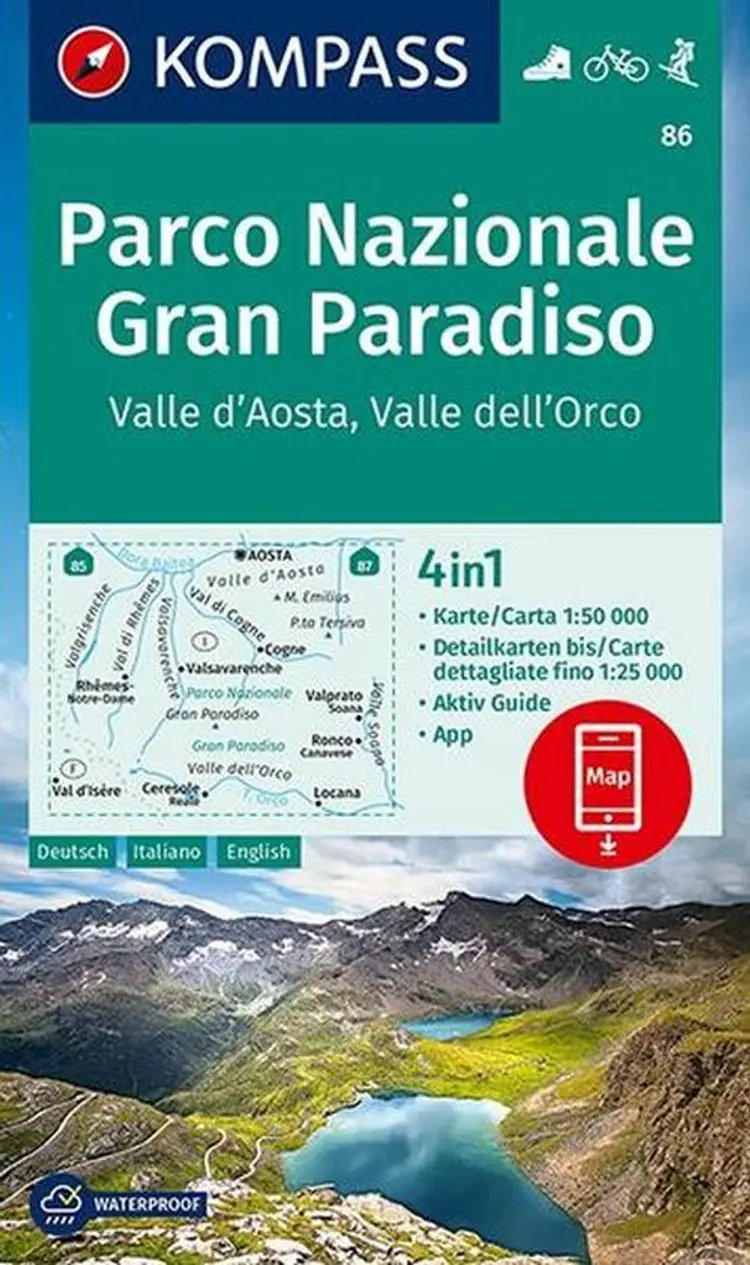 Gran Paradiso-Valle d`Aosta af Mair-Dumont/Kompass