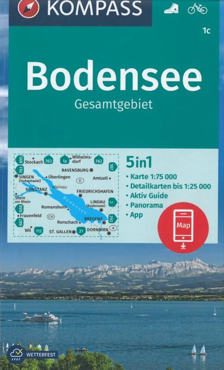 Bodensee Gesamtgebiet af Mair-Dumont/Kompass