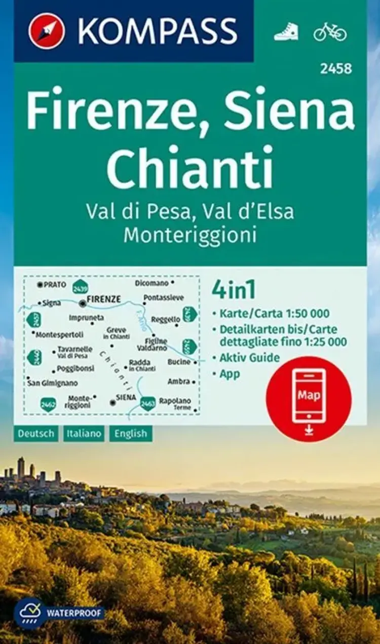 Firenze, Siena, Chianti: Val di Pesa, Val d'Elsa Monteriggioni af Mair-Dumont/Kompass