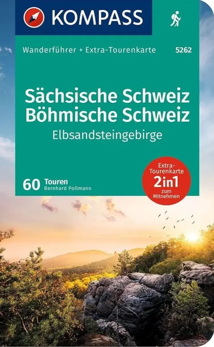 Sächsische Schweiz, Böhmische Schweiz, Elbsandsteingebirge af Mair-Dumont/Kompass