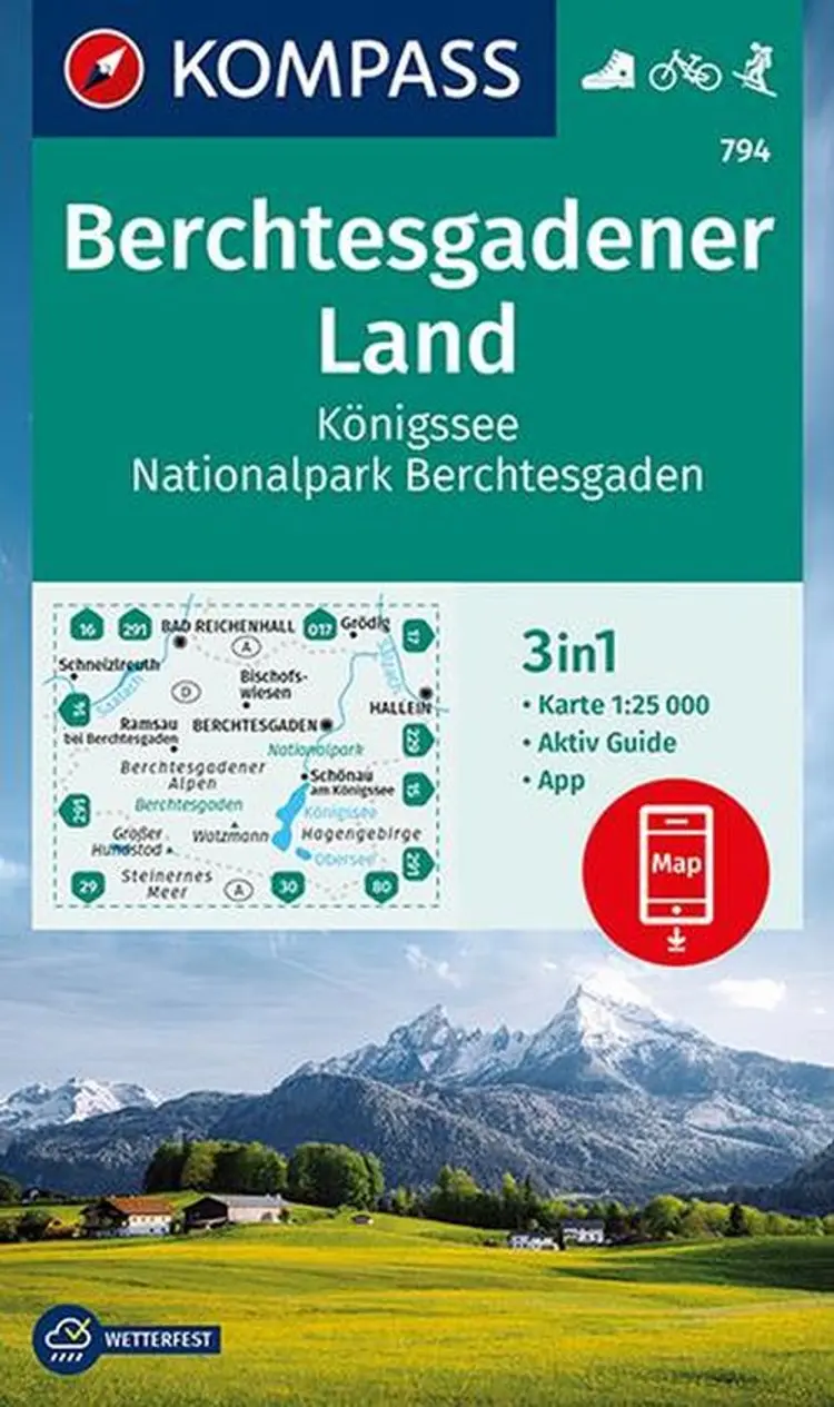 Berchtesgadener Land, Königssee, Nationalpark Berchtesgaden af Mair-Dumont/Kompass