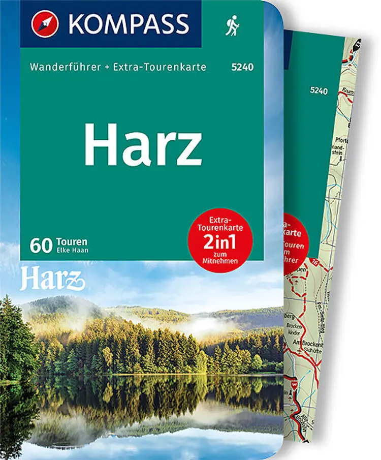 Harz: Wanderführer mit Extra-Tourenkarte af Mair-Dumont/Kompass