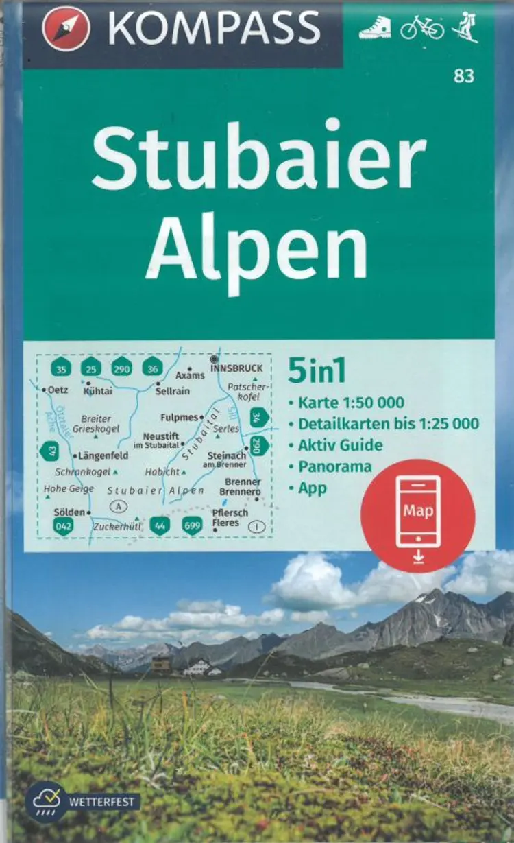 Stubaier Alpen af Mair-Dumont/Kompass