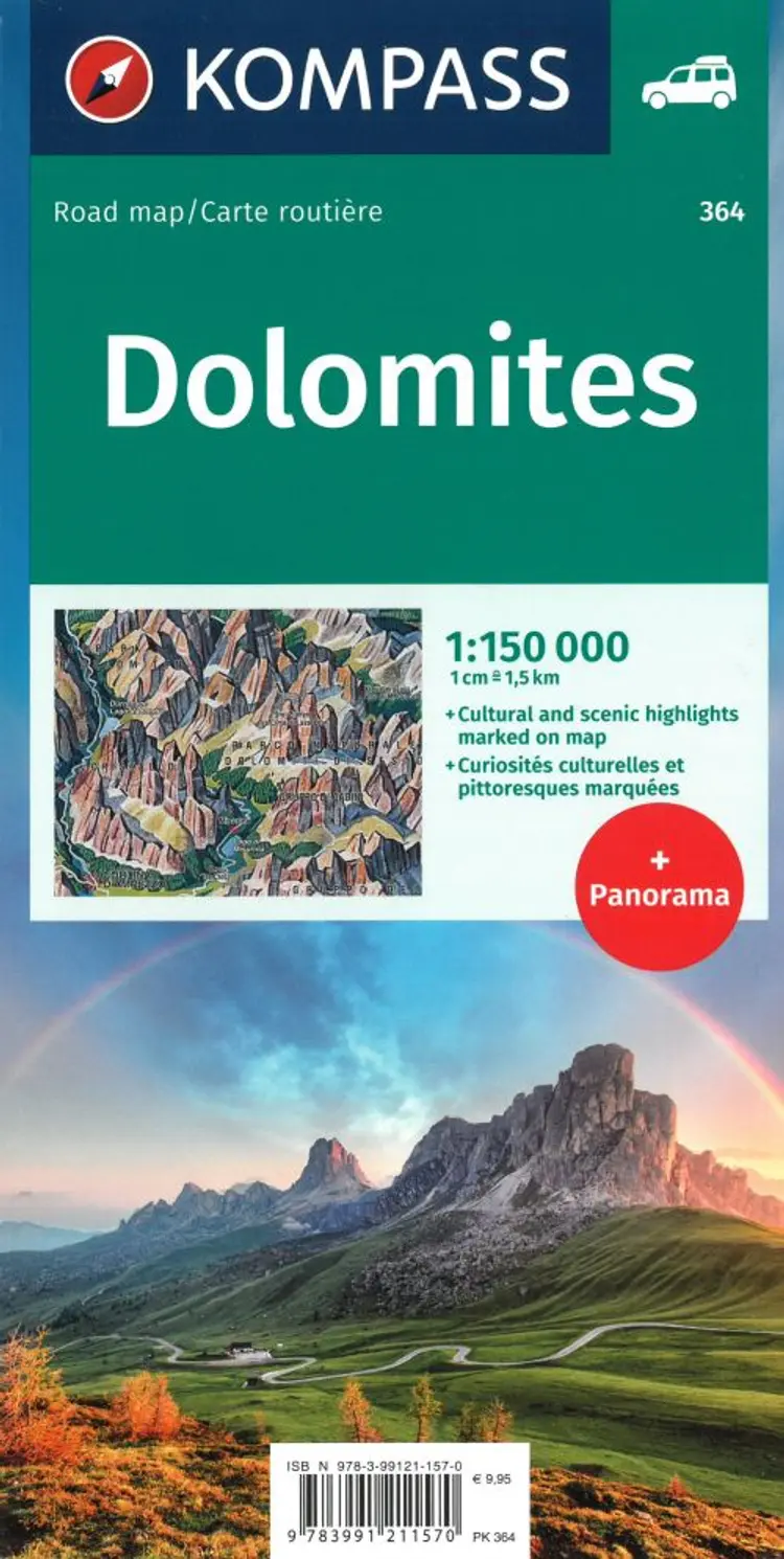 Dolomiten + Panorama af Mair-Dumont/Kompass