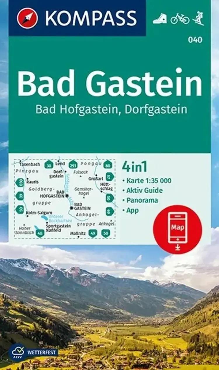 Bad Gastein, Bad Hofgastein, Dorfgastein af Mair-Dumont/Kompass