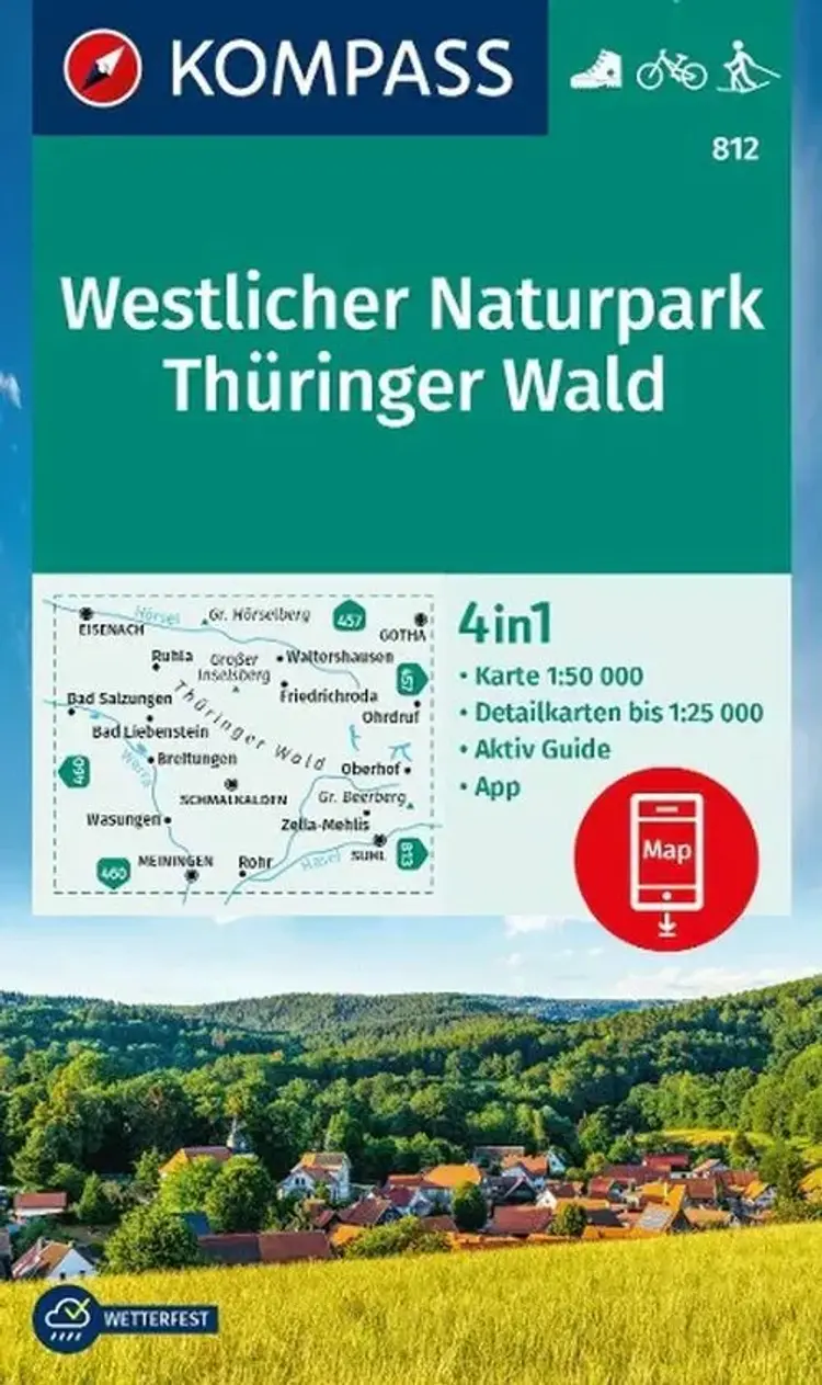 Westlicher Naturpark Thüringer Wald af Mair-Dumont/Kompass