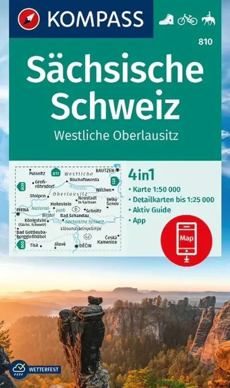 Sächsische Schweiz, Westliche Oberlausitz af Mair-Dumont/Kompass