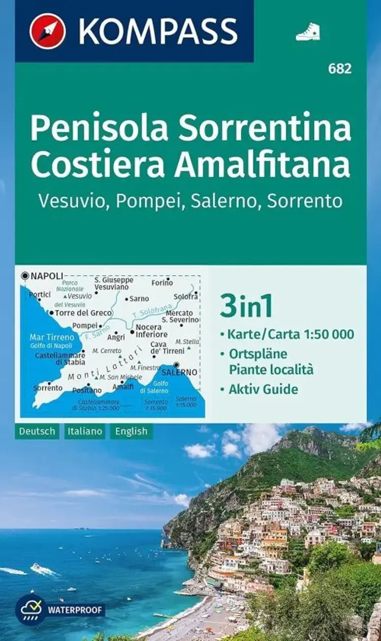 Penisola Sorrentina Costiera Amalfitana: Vesuvio, Pompei, Salerno, Sorrento af Mair-Dumont/Kompass