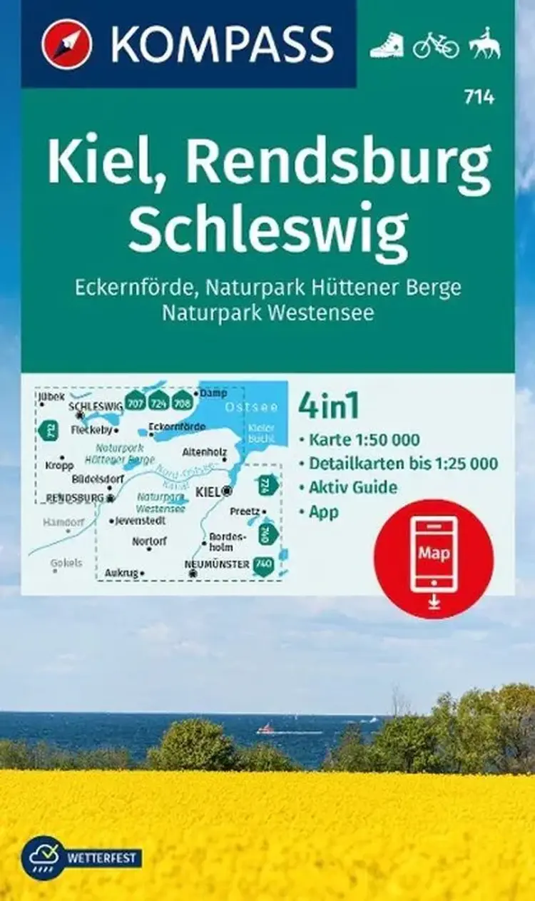 Kiel, Rendsburg Schleswig: Eckernförde, Naturpark Hüttener Berge, Naturpark Westensee - Eckernförde, Naturpark Hüttener Berge, Naturpark Westensee, Mair-Dumont/Kompass af Mair-Dumont/Kompass