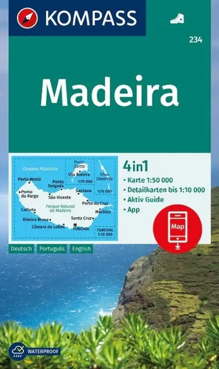 Madeira Wanderkarte af Mair-Dumont/Kompass