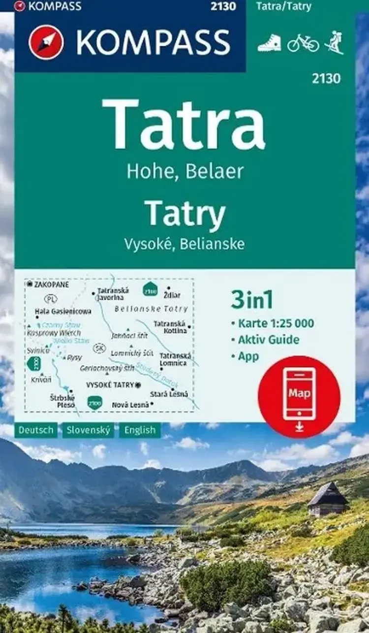 Kompass Wanderkarte Tatra: Hohe, Belaer af Mair-Dumont/Kompass
