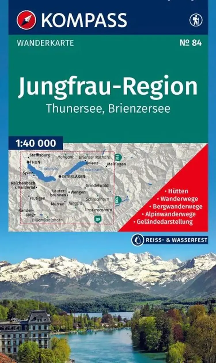 Jungfrau-Region, Thunersee, Brienzersee af Mair-Dumont/Kompass