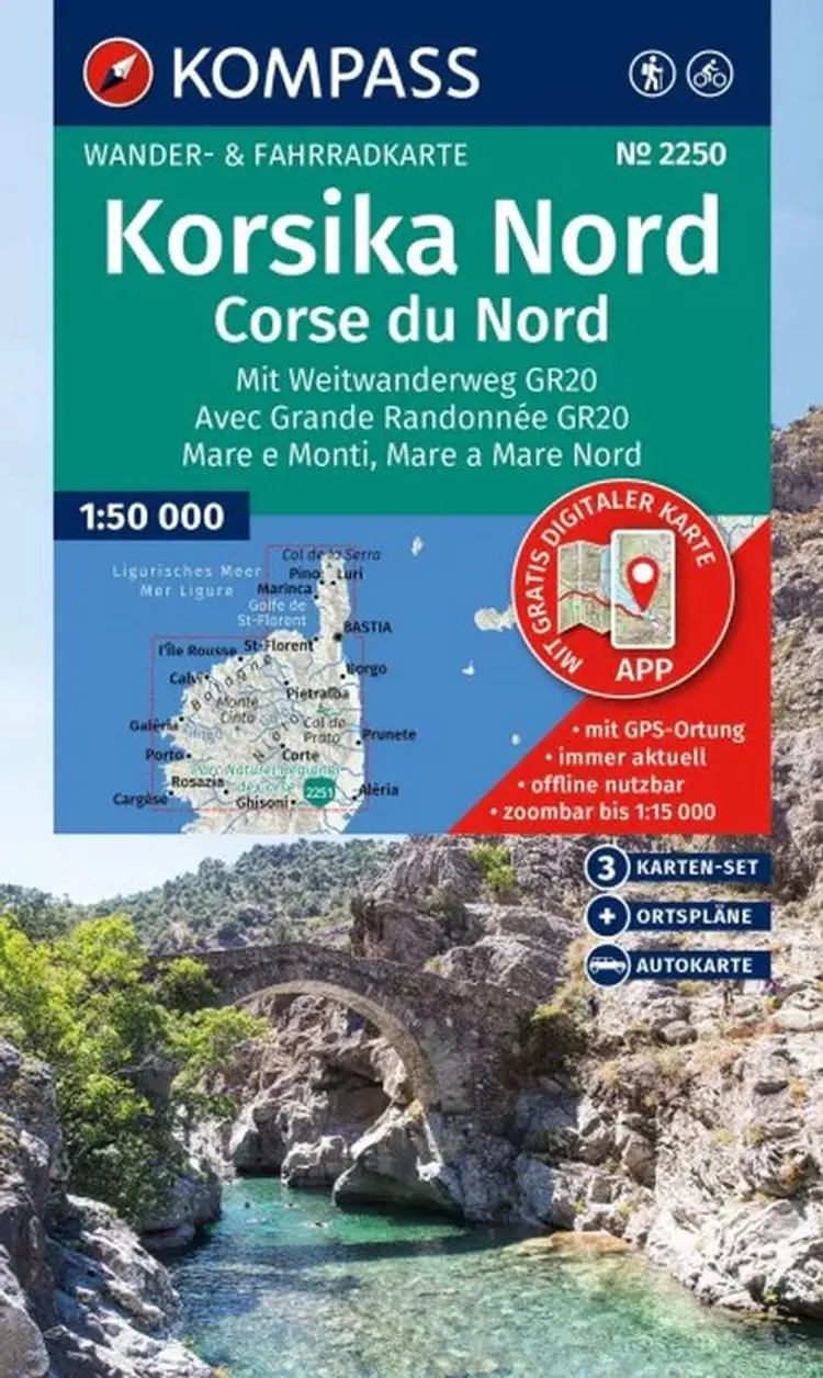Korsika Nord: Mit Weitwanderweg GR20 af Kompass