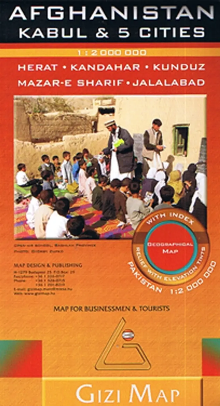 Afghanistan, Kabul & 5 Cities af Gizi Map