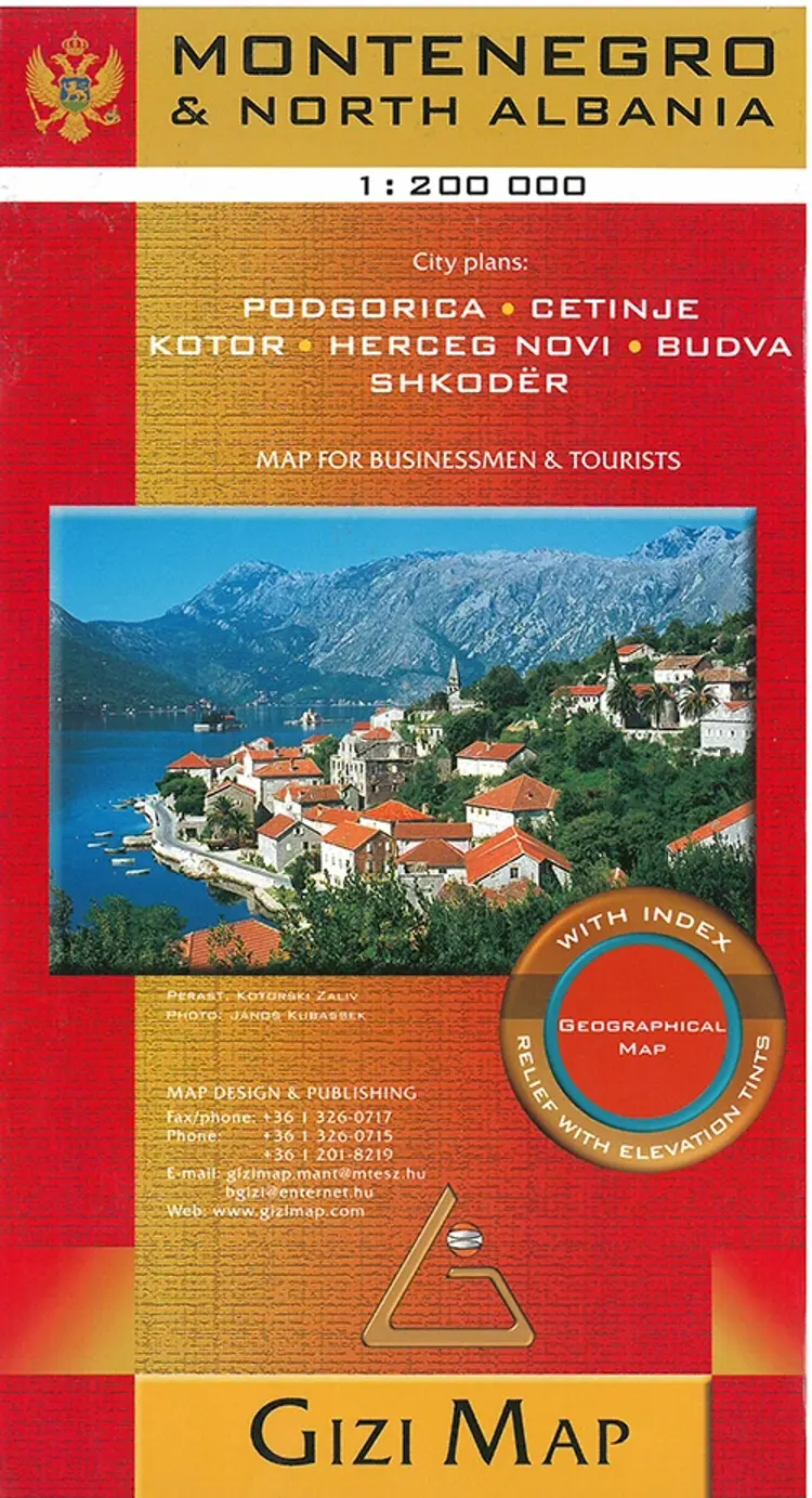 Montenegro & North Albania af Gizi Map