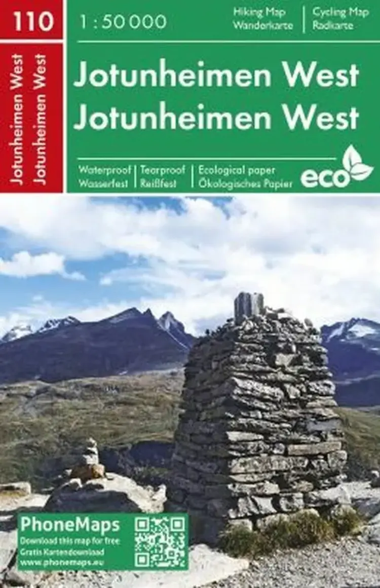Jotunheimen West Hiking & Cycling Map