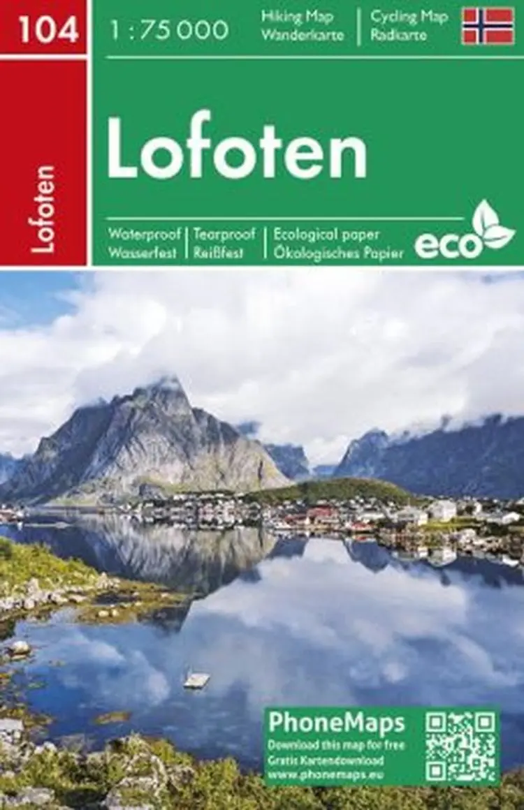 Lofoten Hiking & Cycling Map af Freytag
