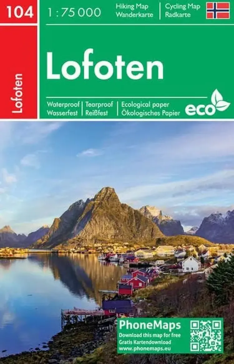 Lofoten Hiking & Cycling Map af Freytag