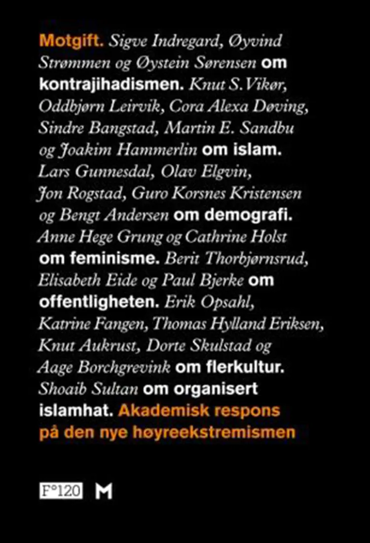 Motgift : akademisk respons på den nye høyreekstremismen af Sigve Indregard (red.)