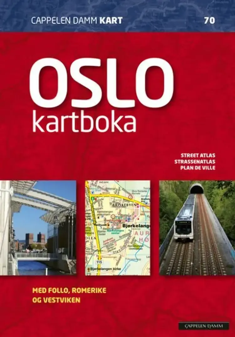 Oslokartboka 2023 : street atlas, Strassenatlas, plan routier : med Follo, Romerike og Vestviken af Cappelen Damm