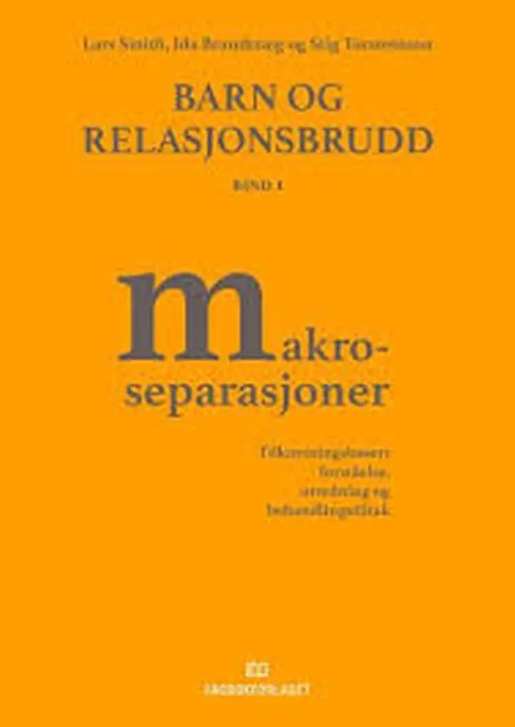 Barn og relasjonsbrudd : tilknytningsbasert forståelse, utredning og behandlingstiltak. Bd. 1 : makroseparasjoner af Lars Smith