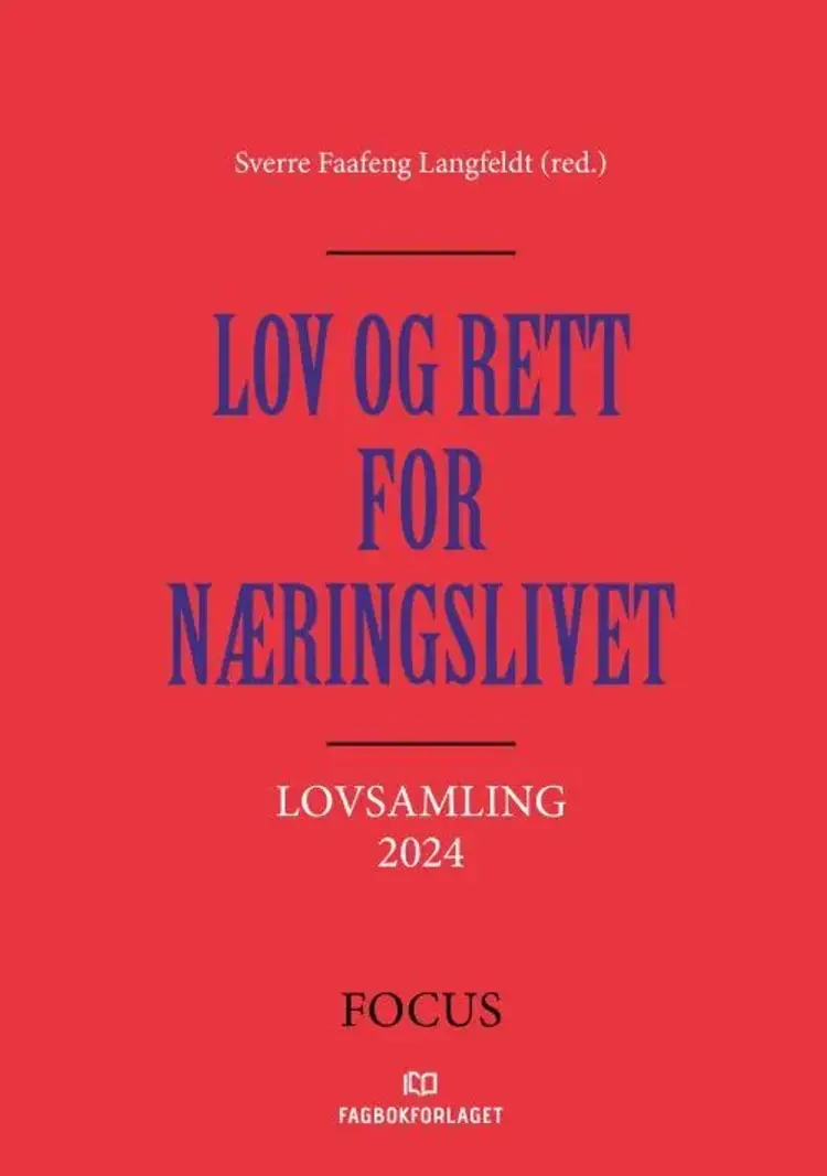 Lov og rett for næringslivet. Lovsamling 2024 af Sverre Faafeng Langfeldt (red.)