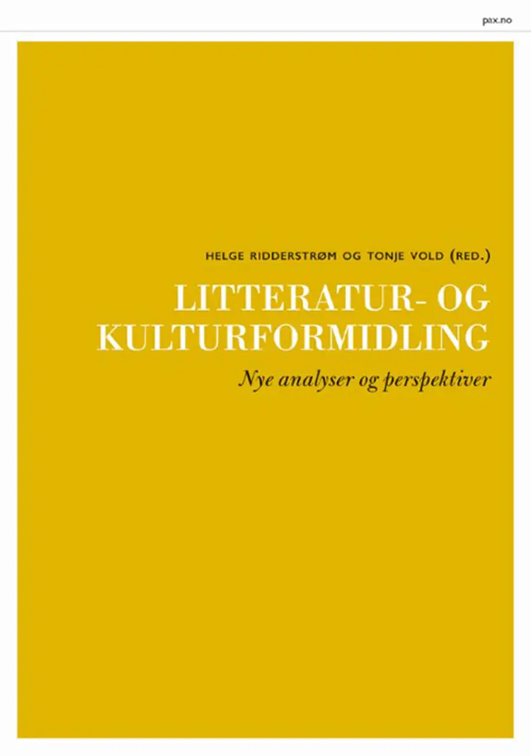 Litteratur- og kulturformidling : nye analyser og perspektiver af Helge Ridderstrøm