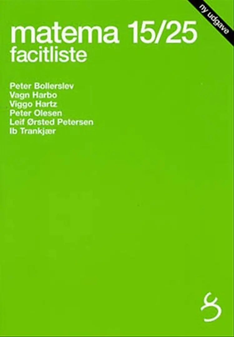 Matema 15/25, facitliste af Peter Bollerslev