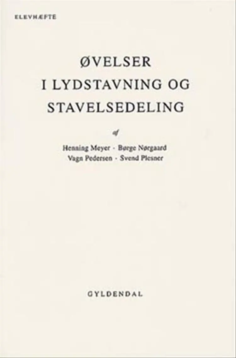 Øvelser i lydstavning og stavelsedeling af Henning Meyer