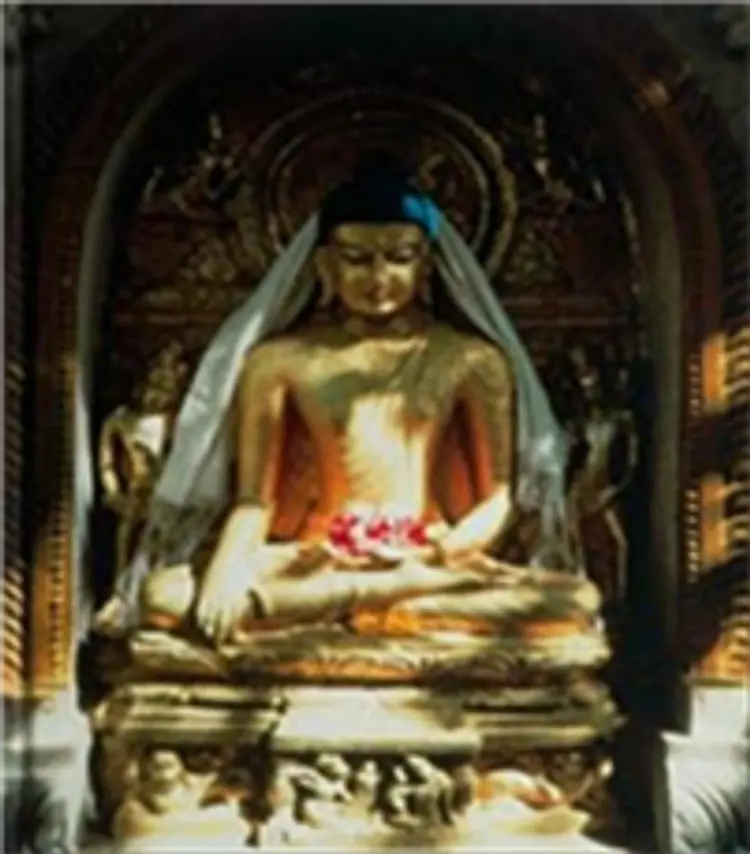 Tushita blank bog. Buddha af -