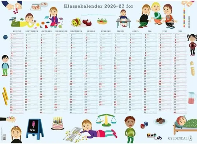 Klassekalender 2026-27 for