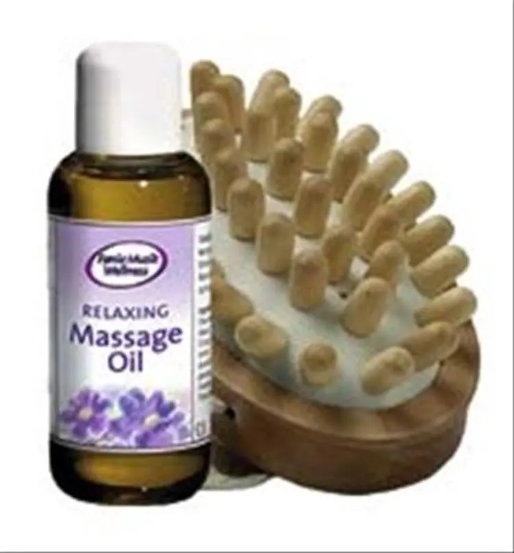 Massageolie + børste af -
