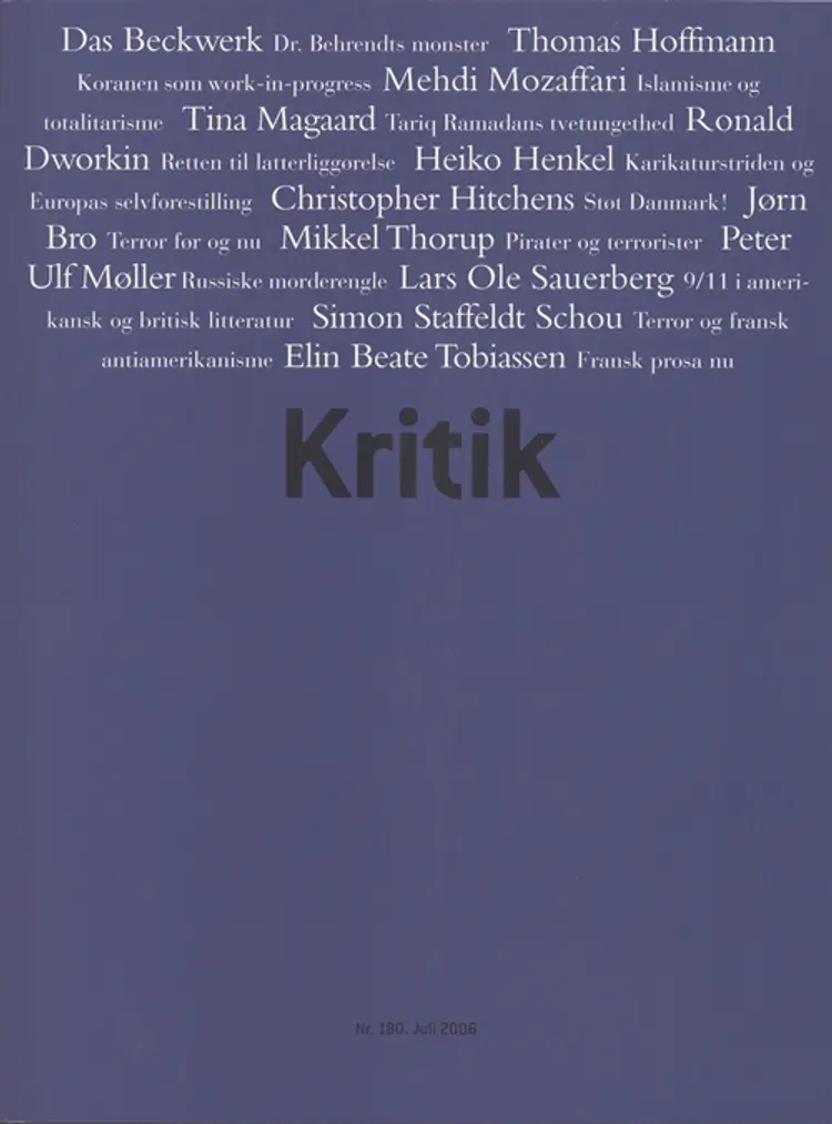 KRITIK, 39. årgang, 180 af Lasse Horne Kjældgaard