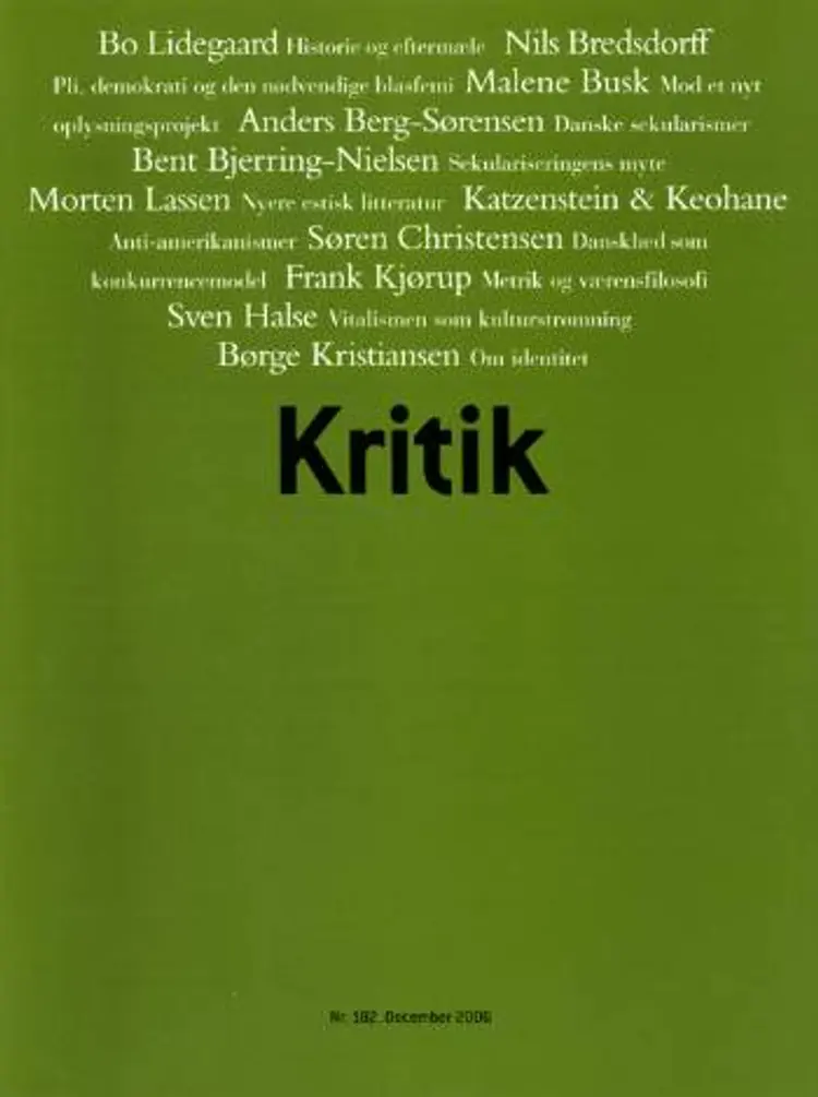 KRITIK, 39. årgang, 182 af Lasse Horne Kjældgaard