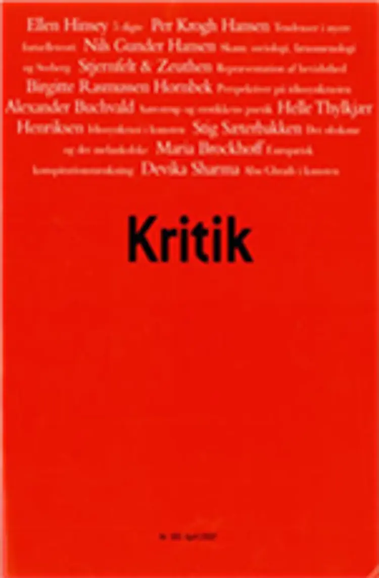 Kritik, 40. årgang, nr. 183 af Lasse Horne Kjældgaard