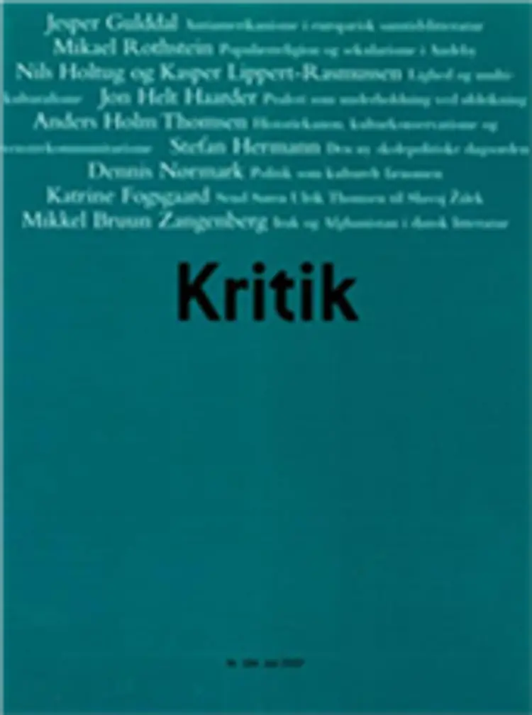 Kritik, 40. årgang, nr. 184 af Frederik Stjernfelt