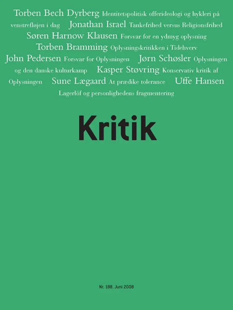 Kritik, 41. årgang, nr. 188 af Lasse Horne Kjældgaard