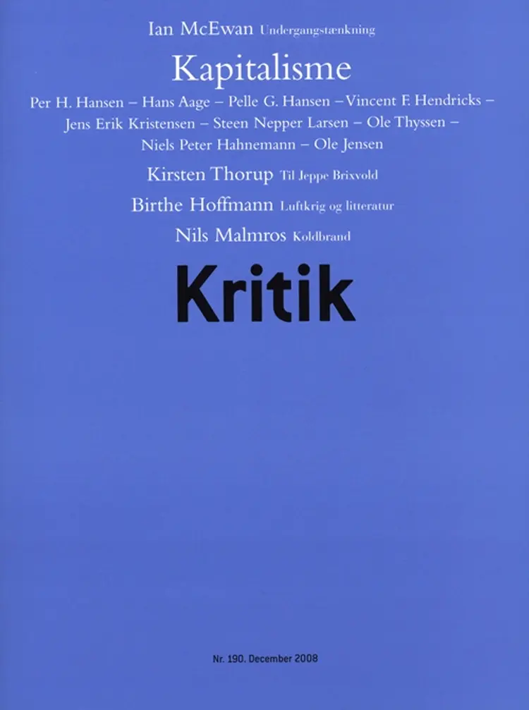 Kritik, 41. årgang, nr. 190 af Lasse Horne Kjældgaard