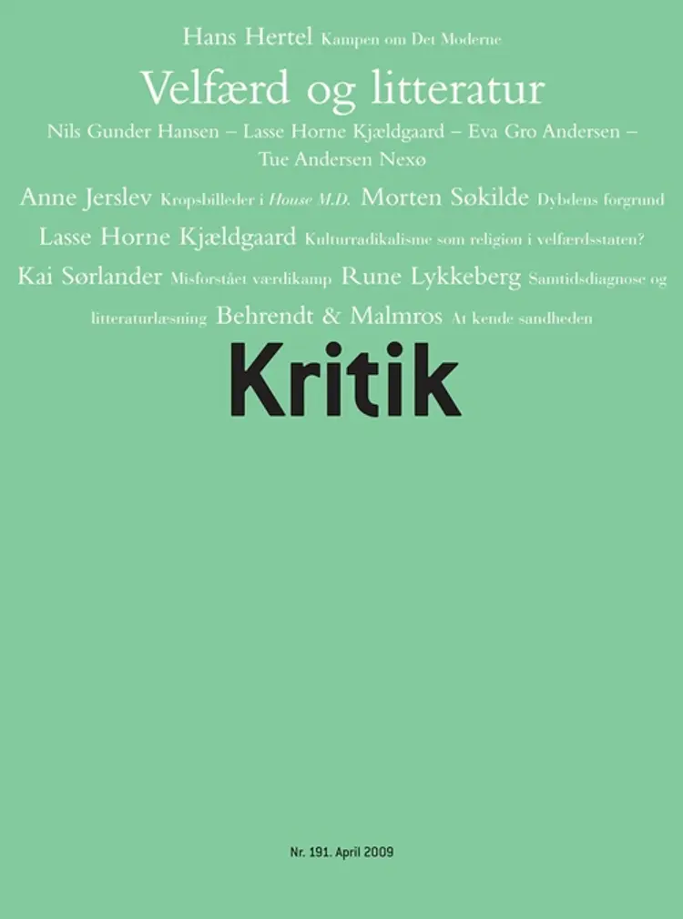 Kritik, 42. årgang, nr. 191 af Lasse Horne Kjældgaard